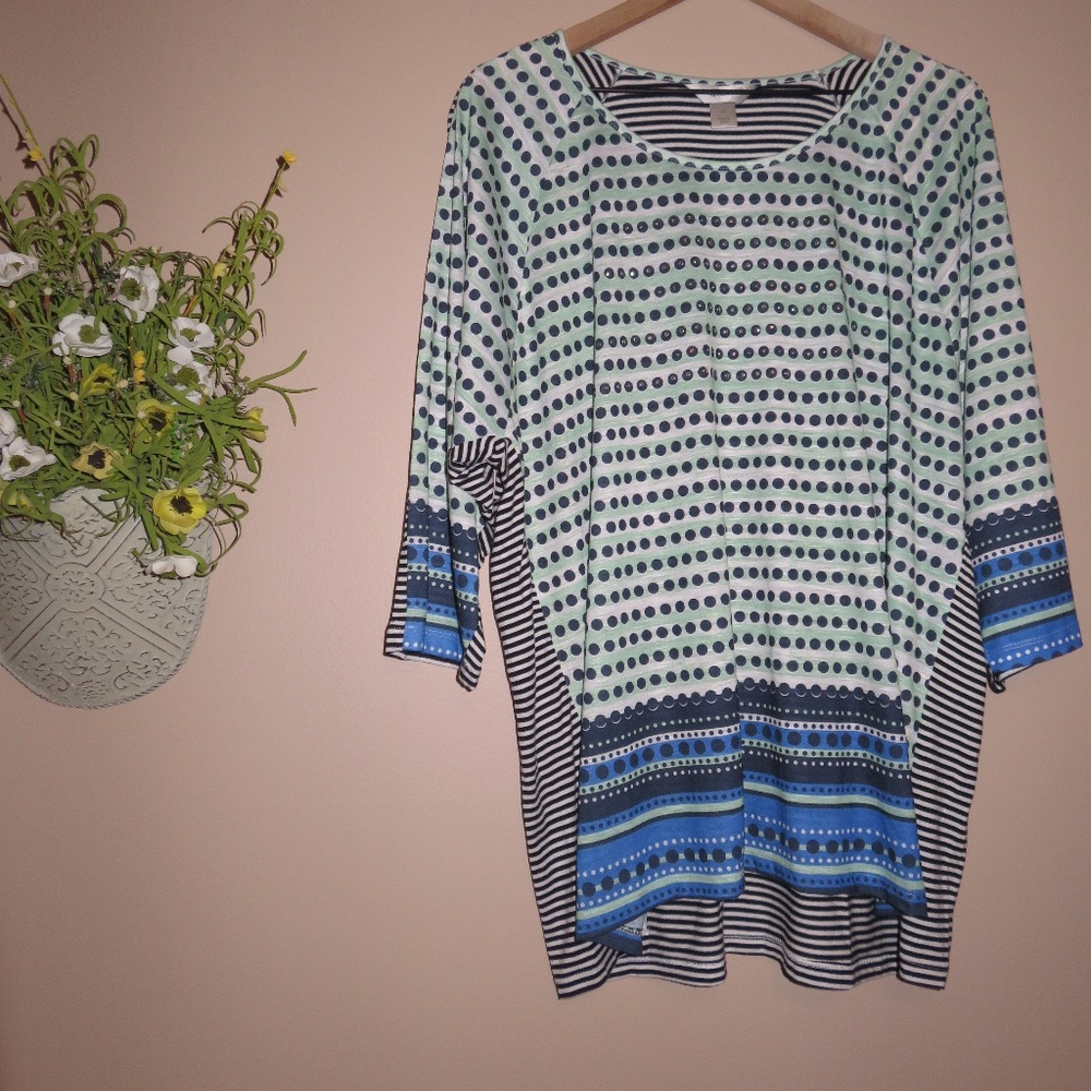 CJ BANKS sz. 2x patterned tunic ✨